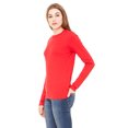 thumbnail image 3 of Bella Canvas Womens Jersey Long Sleeve Tee, XL, Red, 3 of 3