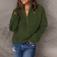 thumbnail image 4 of HWRETIE Women V Neck Ruched Blouse Solid Color Long Sleeve Casual Pullover Top, 4 of 7