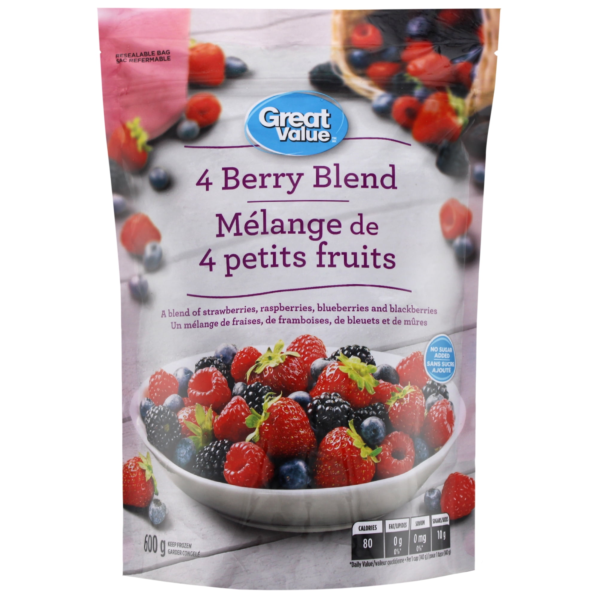 Great Value 4-Berry Frozen Fruit Blend