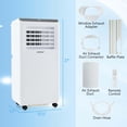 thumbnail image 3 of Costway 8000 BTU Portable Air Conditioner 3 -in-1 Air Cooler Dehumidifier Fan 24H Timer 5000 BTU(8000BTU ASHRAE), 3 of 10