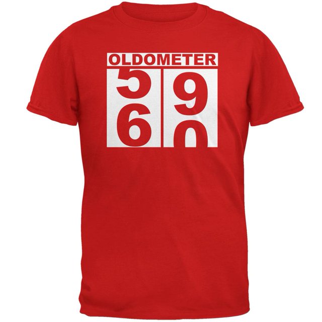 Milestone Birthday Oldometer Odometer Turning 60 Mens Soft T Shirt