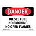 thumbnail image 1 of SignMission OS-DS-A-1218-L-2364 Signal de Danger OSHA de 12 x 18 Po - Carburant Diesel Non Fumeur Non Enflammé, 1 of 1