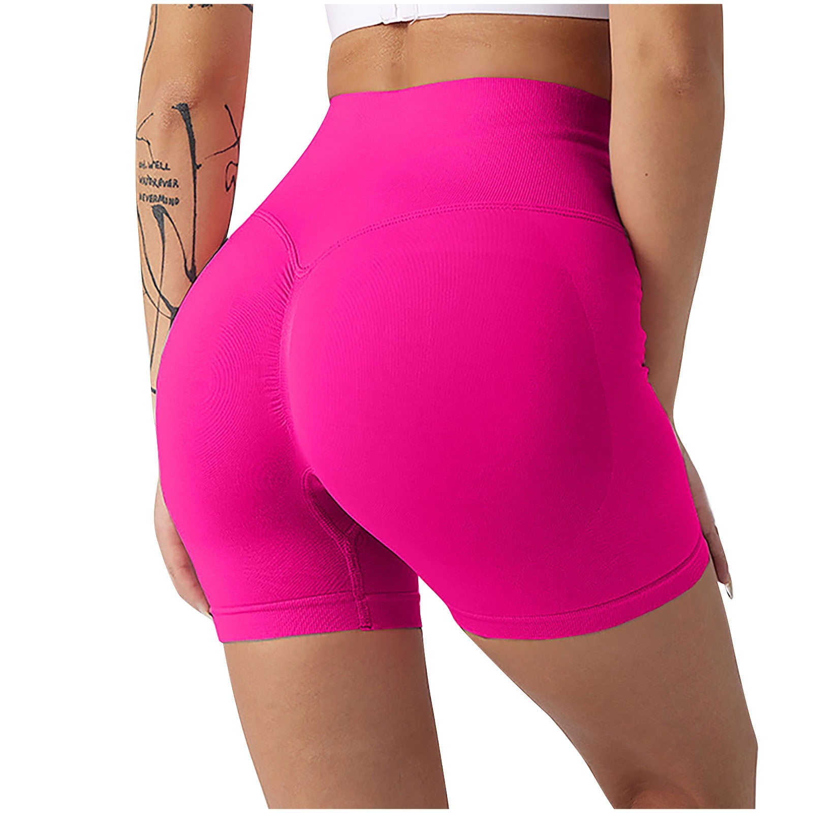 MXUIKV Shorts for Women Stretchy Spandex Butt Lifting Yoga Shorts