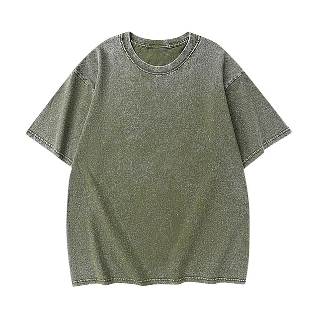 Styesk T-Shirts pour Hommes Vintage Couleur Unie Manches Courtes Col Rond