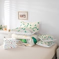 thumbnail image 4 of Erosebridal Ensemble de Literie Vert avec Oiseaux, Format Simple, Branches et Feuilles, 7 Pcs, 4 of 5