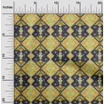 thumbnail image 2 of oneOone Cotton Poplin Dark Blue Fabric Asian Kilim Craft Projects Decor Fabric Printed By The Yard 42 Inch Wide, 2 of 5
