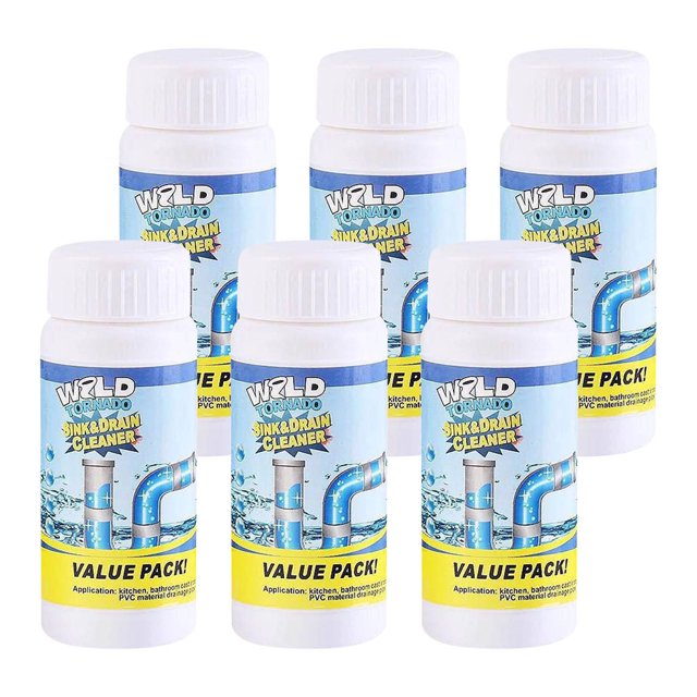 TIMIFIS Powerful Drains Cleaner Powder Cleaning, 6Pack Sink and Drains Clog Remover Cleaner, Drains Maintenance Cleaner Breaks Down Grease, Paper, Oil