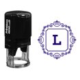 thumbnail image 1 of Printtoo Office Stationery Self Inking Square Swirl Border L Alphabet Monogram Initial R-40 Rubber Stamp, 1 of 5