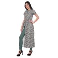 thumbnail image 2 of Moomaya Robe Tunique à Fente avant pour Femmes, Manches Courtes, Kurti Imprimée, Tenue d'Été, 2 of 5