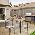 thumbnail image 3 of Patiojoy 5 PCS Dining Table Set 4 Chairs MDF Metal Frame Kitchen Furniture, 3 of 9