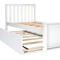 thumbnail image 3 of BEDSMART Solid Wood Twin Size Bed With Trundle | White, 3 of 7