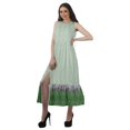 thumbnail image 3 of Moomaya Robe Longue Imprimée pour Femmes, Fente avant, Aguichant, Sans Manches, en Rayonne, Robe de Mariage, 3 of 4