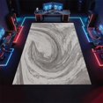 thumbnail image 4 of Abstract Grey Swirl Area Rugs, Ombre Gray Brown Design Carpet, Non Slip Low Pile Washable Indoor Rug for Living Room Bedroom Gameroom Study Office Entrance Foyer 5x6ft, 4 of 8