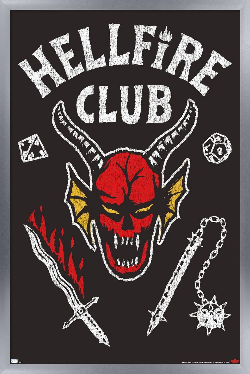 Netflix Stranger Things: Season 4 - Hellfire Club Wall Poster, 14.725" x 22.375" Framed