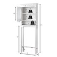 thumbnail image 4 of Costway Over The Toilet Bathroom Space Saver Carved Top Toilet Rack w/ Adjustable Shelf, 4 of 10