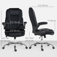 thumbnail image 3 of HOMCOM Chaise de Bureau, Chaise d'Ordinateur avec Accoudoirs Relevables, Noire, 3 of 10