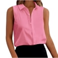 thumbnail image 1 of Sleeveless Blouses for Women Summer Casual Button Shirts Tank Tops, 1 of 5