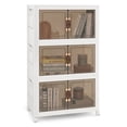 thumbnail image 1 of Costway 50 Gallons Stackable Storage Bins with Lockable Wheels 3 Pack Folding PP Home Organizer, 1 of 10