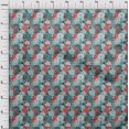 thumbnail image 4 of oneOone Georgette Viscose Dusty Teal Green Fabric Florals Craft Projects Decor Fabric Printed By The Yard 42 Inch Wide, 4 of 4