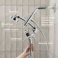 thumbnail image 4 of Kohler 23218-Bl Awaken 2-In-1 Multifunction Shower Combo Kit Rotating Showerhead And Handshower Set 2.5 Gpm Matte Black, 4 of 5