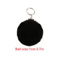 thumbnail image 1 of Fuzzy Ball Keychain Supple Comfortable Lovely Key Rings Adorable Practical Key Chains Women for Children Adults Elderly Students Black 7cm, 1 of 7