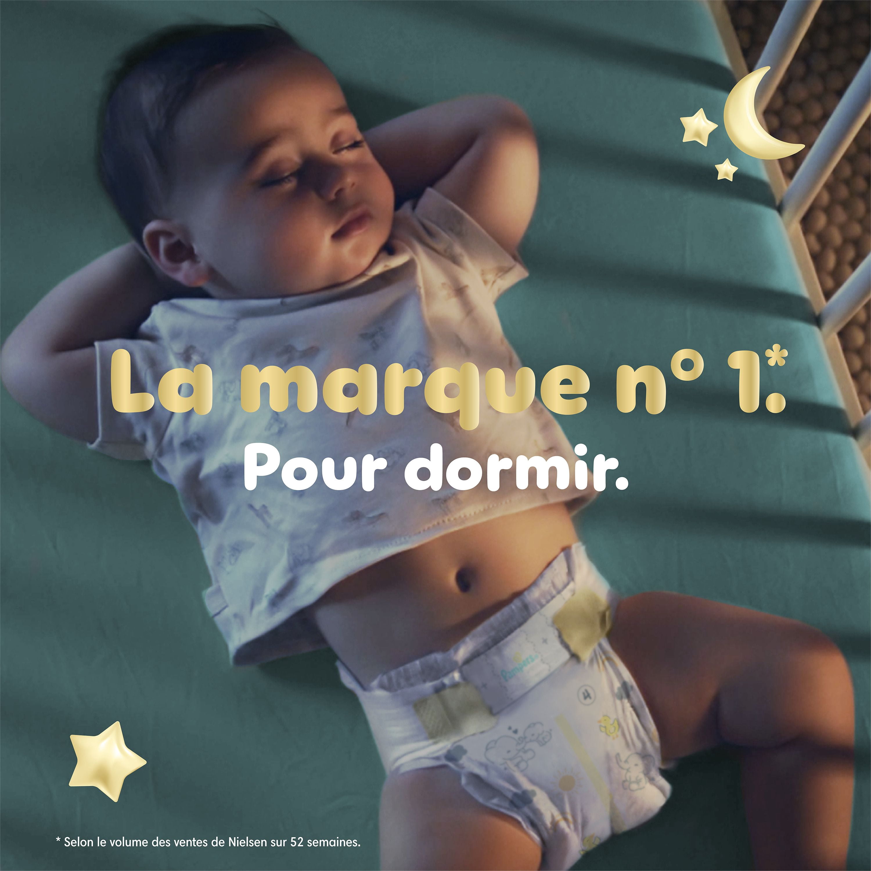 Pampers Swaddlers Couches, Taille 1 (8-14 lbs), Absorbantes, Gardent Bébé au Sec et Confortable, Couche Jetable pour Bébé Sûre pour la Peau