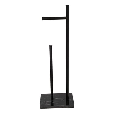 Era Twain Levanto Freestanding Toilet Paper Holder, 7.875 x 23 in, Matte Black