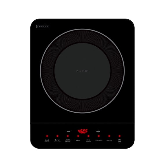 11-in Portable Single Heating Element 1800-W Countertop Induction Cooktop in Black 120-V
