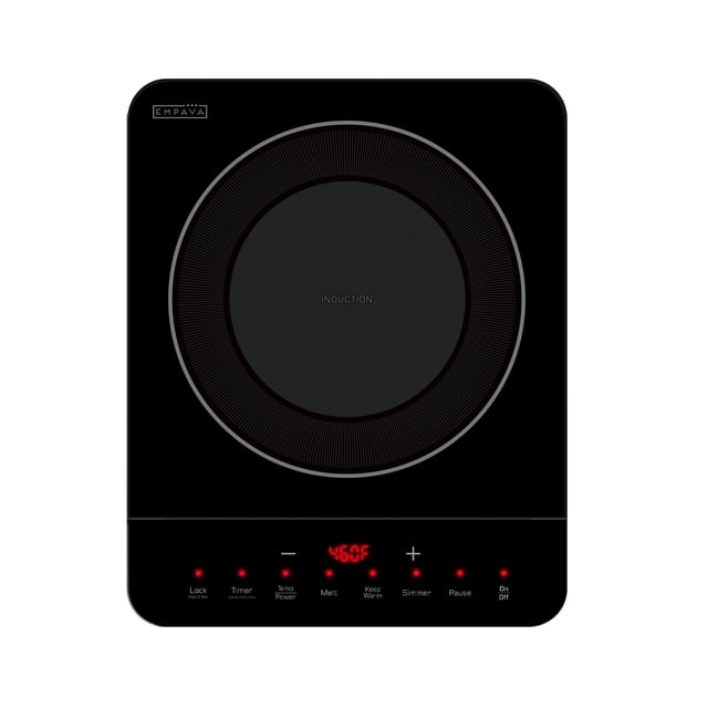 11-in Portable Single Heating Element 1800-W Countertop Induction Cooktop in Black 120-V