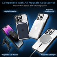 thumbnail image 2 of [PST] Étui pour iPhone 15 Pro Max, Étui Arrière Hybride Rigide Transparente en PC avec MagSafe Magnétique Compatible, 2 of 5