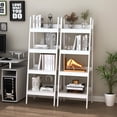 thumbnail image 2 of HOMCOM Set of 2, 4 Tier Ladder Shelf Bookcase, Multifunctional Display Rack, 2 of 10