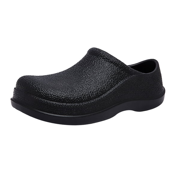 Men Closed Round Toe Slip On Platform Chef Shoes Non Slip Oil Resistant Waterproof Comfortable Work Garden Nurse Shoes with Lightweight Kitchen Cushioned Shoes ﻿