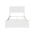 thumbnail image 3 of Nantucket Lit Plateforme Complet en Bois avec Pied de Lit Assorti, Blanc, 3 of 5