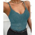thumbnail image 4 of WZXFASHION Women Strapless Adjustment Rimless Invisible Bralette Push Up Sticky Bras Vest Intimates Green XL, 4 of 6