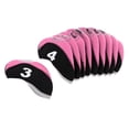 thumbnail image 4 of 10pcs Golf Club Covers, Neoprene Headcover for Golf Club Iron and Pink, 4 of 8