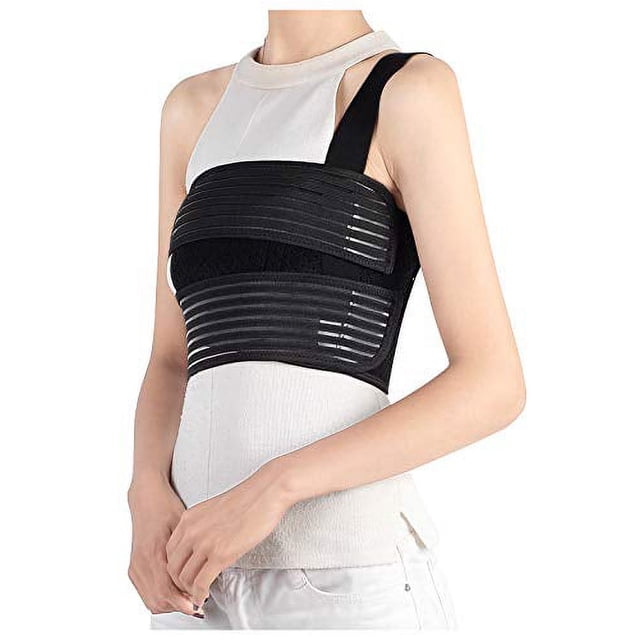 Solmyr Broken Rib Brace, Rib and Chest Binder Belt for Men and Women, Rib Cage Protector Wrap Rib Belt for Sore or Bruised Ribs Support, Broken Sternum, Dislocated Ribs Protection, Pulled Muscle Pain