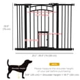 thumbnail image 3 of PawHut Pressure-Mounted Dog Gate Auto-Close for 29"-39.4" Wide, Black, 3 of 10