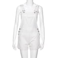 thumbnail image 2 of Babysbule Women's Short Length Loose Fit Denim Overall, L, 2 of 7