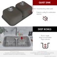 thumbnail image 4 of Stylish Dual-Mount 32-1/4" Stainless Steel 16G Double Bowl Kitchen Sink S-202XTG, 4 of 12