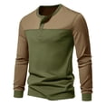 thumbnail image 2 of AherBiu Chemises à Boutons à Manches Longues pour Hommes Ajustées Légères Chandail Mode Décontracté Extensible T-Shirt à Boutons, 2 of 8