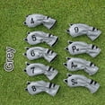 thumbnail image 3 of pitrice Golf Head Covers Mallet Putter Professionals Outdoor Training Equipment 9pcs Iron Cue Grey, 3 of 5