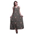 thumbnail image 1 of Bimba Robe Longue Décontractée pour Femmes en Rayonne à Bretelles Spaghetti, Maxi Robe d'Été - Grande, 1 of 5