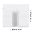 thumbnail image 3 of Wall Mounted Phone Charging Holder, Universal Storage Rack for Remote Controls, Bathroom Organizer, Kitchen Accessories - White Plastic Shelf, Space Saving Design, 3.54x3.94x1.18 inches, 3 of 9