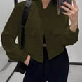 thumbnail image 1 of EGNMCR Veste Décontractée Sans Capuche à Manches Longues pour Femmes Nouvelle Mode Confortable Polyvalente Veste Unie en polyester, 1 of 6