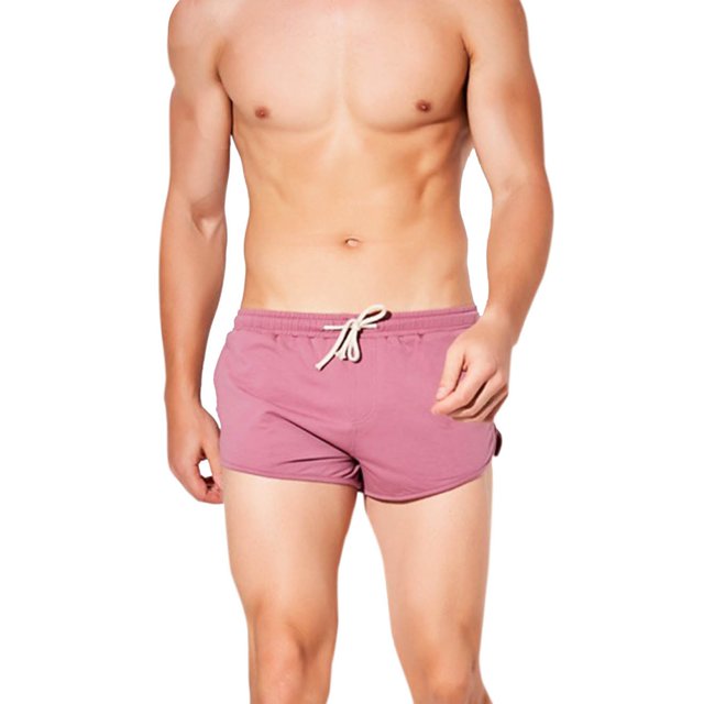 Plebaso Mens Gym Shorts Drawstring Cotton Running Shorts Breathable Athletic Workout Shorts with Pockets