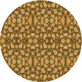 thumbnail image 1 of Ahgly Tapis Rond Lavable en Machine Intérieur Transitionnel Brun Bronze Foncé, 8 Pieds Rond, 1 of 7