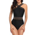 thumbnail image 2 of Women Plus Size One Piece Swimsuit Cross Shoulder Straps Triangle Bikini Bathing Suits Monokini Beachwear, 2 of 6