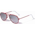 thumbnail image 1 of Dweebzilla Lunettes de Soleil Aviateur Sport Classique pour Enfants Garçons Filles, Rouge & Blanc, 1 of 2