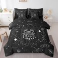 thumbnail image 1 of YST Ensemble de Literie Couette Cancer 7 Pcs Noir Blanc Constellations Lit en Sac, Format Double, 1 of 4
