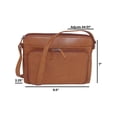 thumbnail image 4 of CTM®  Leather Shoulder Bag Purse with Side Organizer (Women's), 4 of 4